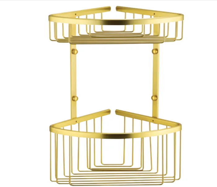 מדף רשת פינתי כפול אלומניום זהב ZM