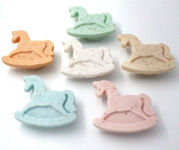 ידית כפתור סוס פסטל