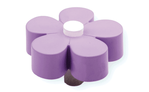 כפתור פרח סגול – לבן