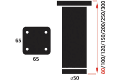 רגל ניקל מוברש+ כוונון במידות שונות