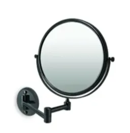 מראה מגדילה 3X לקיר קוטר 200 ממ שחור מט