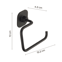 מחזיק נייר טואלט הדבקה שחור TEIDE