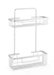 רשת אלומניום מלבנית כפולה לאמבטיה – כסוף