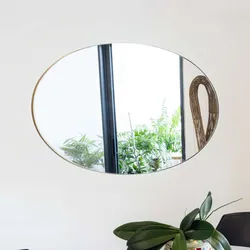 מראה אובלית 100/65 זהב מוברש