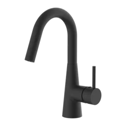 ברז מיקס פרח קצר מהצד שחור YOAM