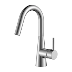 ברז מיקס פרח קצר מהצד ניקל מוברש YOAM